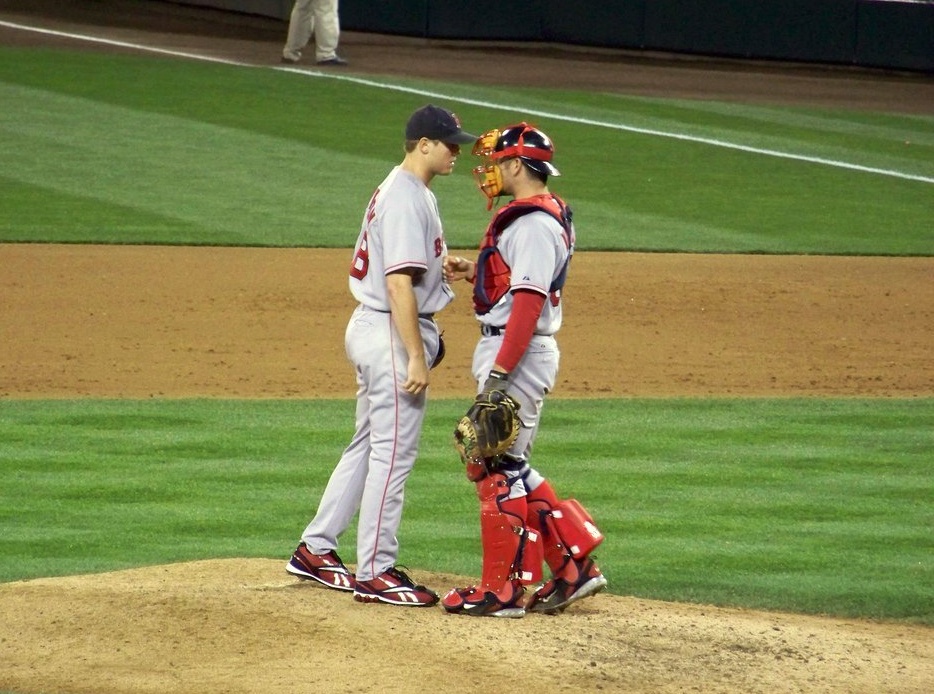 Jonathan Papelbon and Jason Varitek